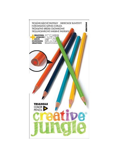 12-ES CREATIVE JUNGLE 3SZÖG SZÍNES CERUZA